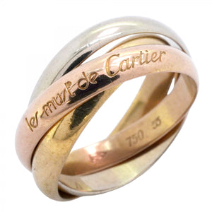 ★在庫処分★最終価格【5jmb0615】カルティエ リング トリニティ K18YG イエローゴールド K18WG ホワイトゴールド K18PG ピンクゴールド ＃55【中古】メンズ レディース ユニセックス