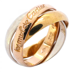 ★在庫処分★最終価格【5jmb0771】カルティエ リング トリニティ K18YG イエローゴールド K18WG ホワイトゴールド K18PG ピンクゴールド ＃48【中古】レディース