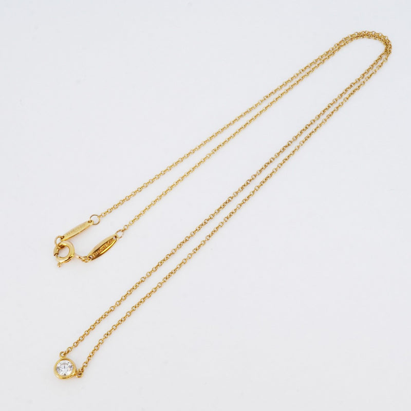 【5jmb0790】ティファニー ネックレス バイザヤード 1PD K18YG イエローゴールド ダイヤモンド 0.20ct【中古】レディース