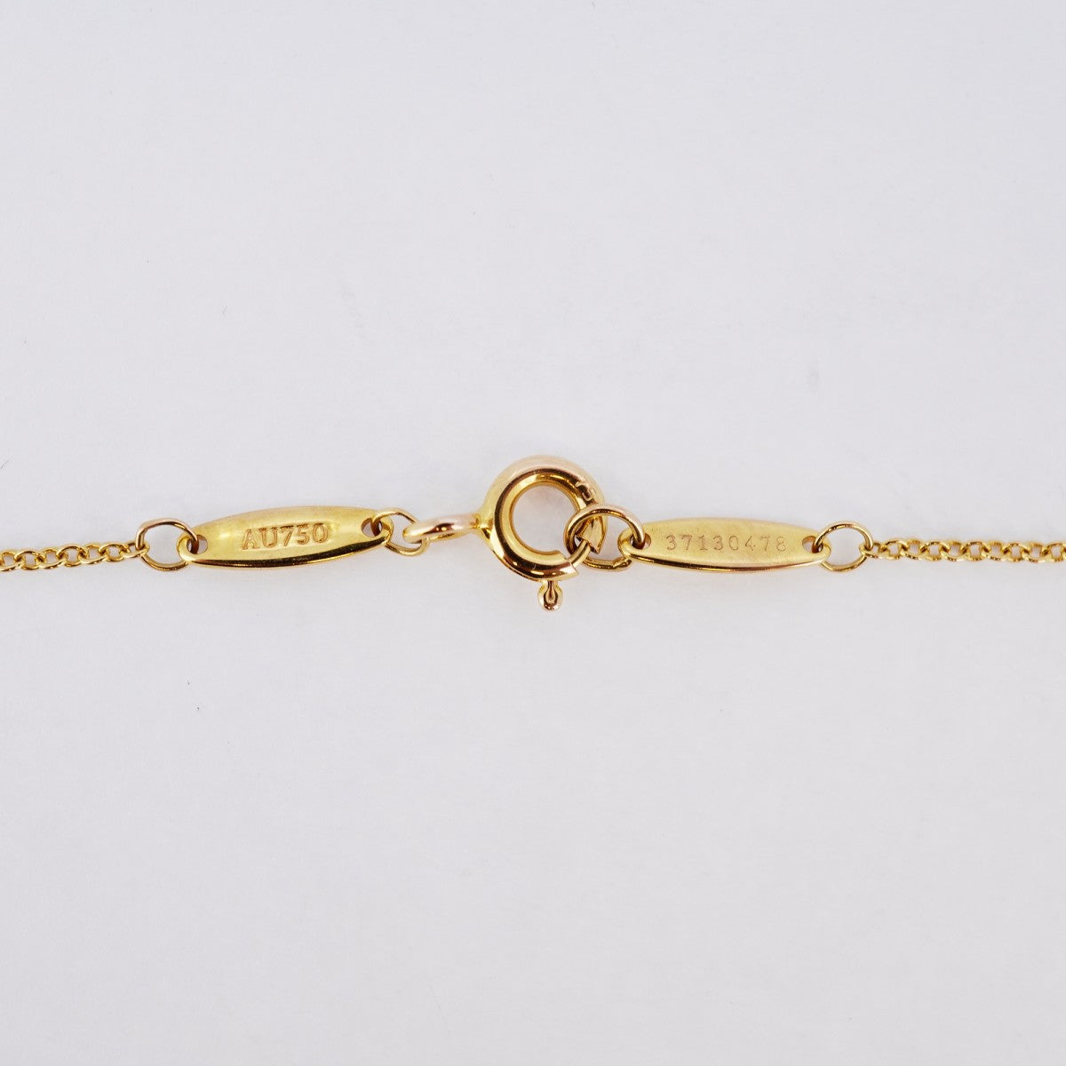 【5jmb0790】ティファニー ネックレス バイザヤード 1PD K18YG イエローゴールド ダイヤモンド 0.20ct【中古】レディース