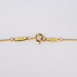 【5jmb0790】ティファニー ネックレス バイザヤード 1PD K18YG イエローゴールド ダイヤモンド 0.20ct【中古】レディース