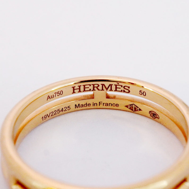 5jmb0840】エルメス リング アリアンヌ K18PG ピンクゴールド ＃50