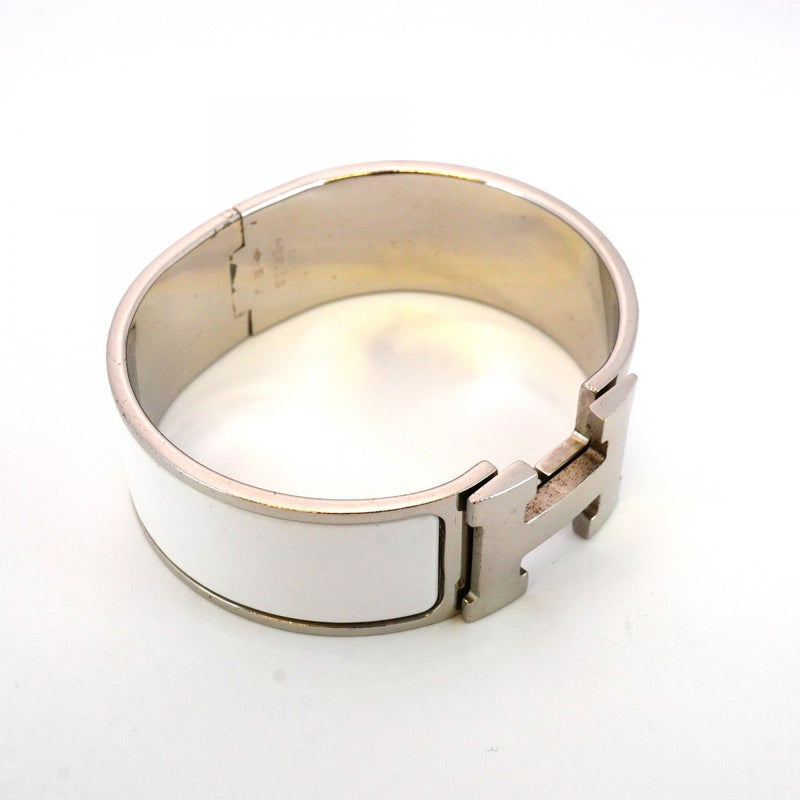 5jmb0869】エルメス バングル クリッククラックGM メタル シルバー