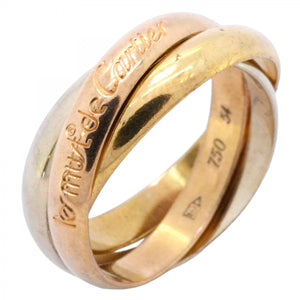 ★最終価格【5job0071】カルティエ リング トリニティ クラシックモデル K18YG イエローゴールド K18WG ホワイトゴールド K18PG ピンクゴールド ＃54【中古】レディース