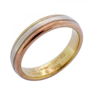 【5job0253】カルティエ リング トリニティ ヴァンドーム K18YG イエローゴールド K18WG ホワイトゴールド K18PG ピンクゴールド ＃52【中古】レディース