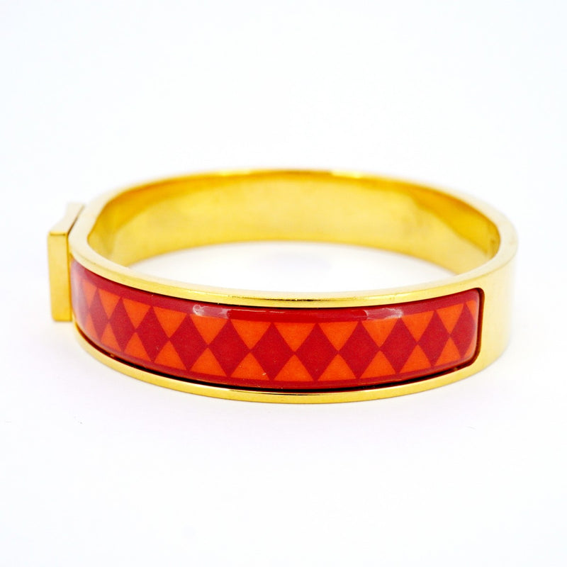 4045 HERMES エルメス バングル ゴールド レッド 赤 4045 HERMES エルメス バングル ゴールド レッド 赤