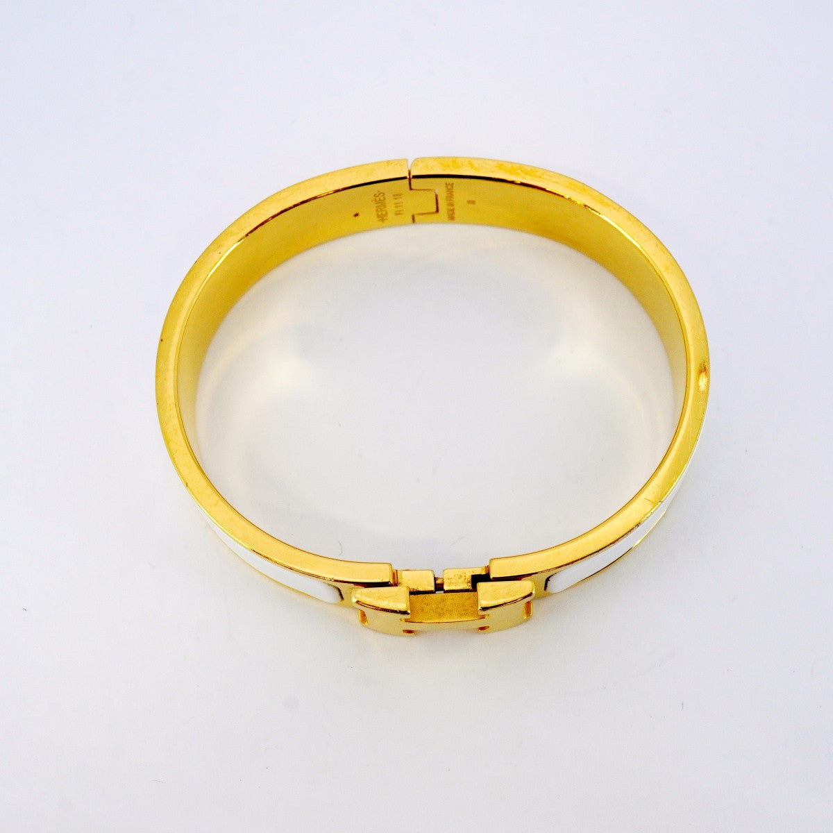 5job0340】エルメス バングル クリッククラックPM GPメッキ ゴールド