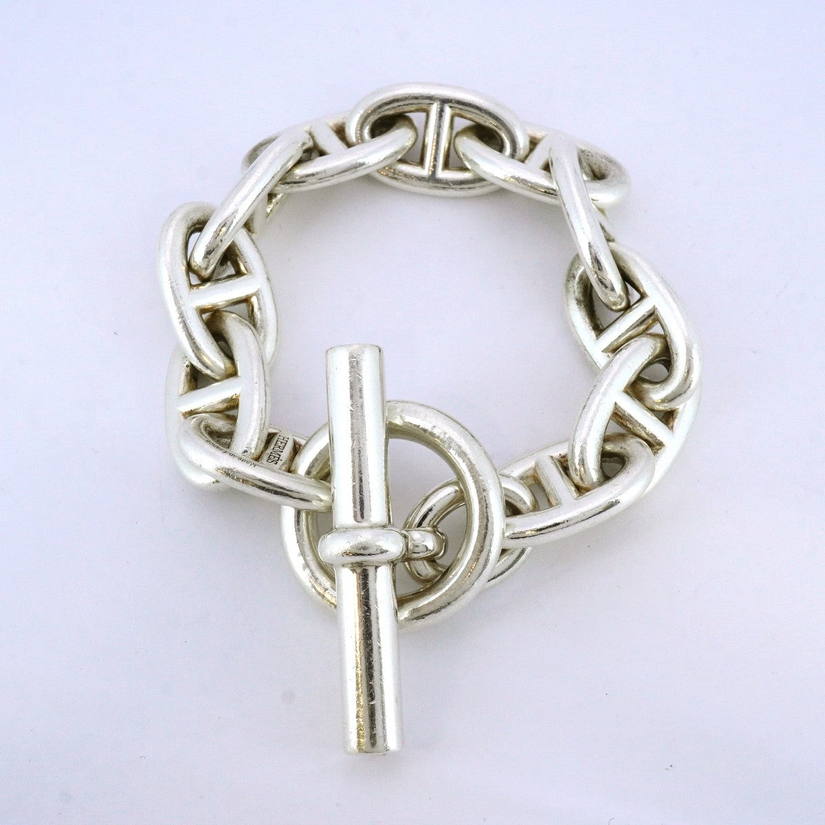 5job0346】エルメス ブレスレット シェーヌダンクル TGM 11コマ