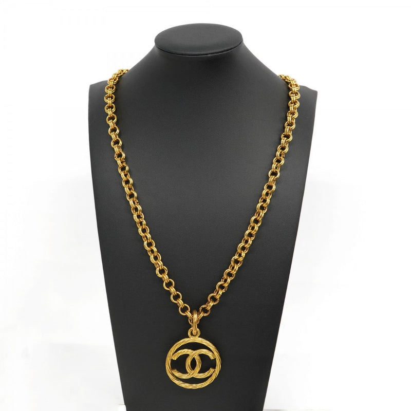 5job0398】シャネル ネックレス ヴィンテージ ココマーク 丸型