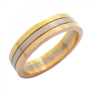 【5job0411】カルティエ リング トリニティ ヴァンドーム K18YG イエローゴールド K18WG ホワイトゴールド K18PG ピンクゴールド ＃55【中古】メンズ レディース ユニセックス