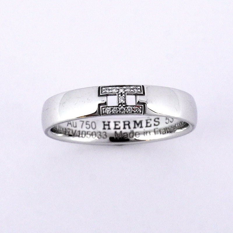 5job0418】エルメス リング エヴァーヘラクレス K18WG ホワイト