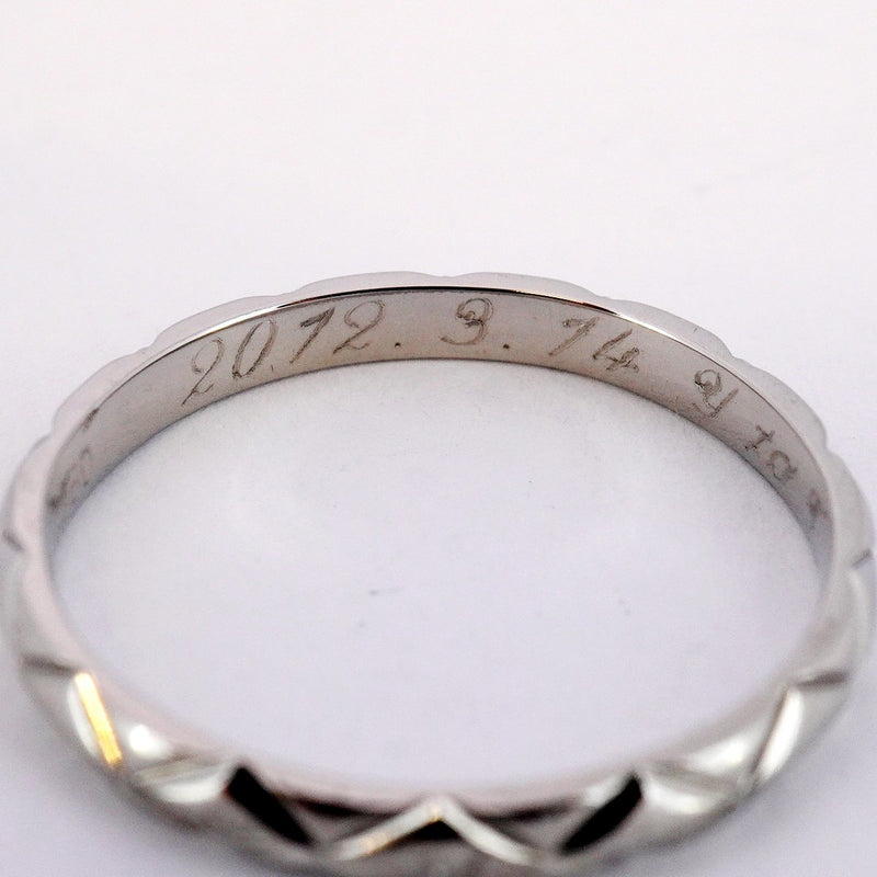 5job0423】シャネル リング マトラッセ Pt950 プラチナ ＃59【中古