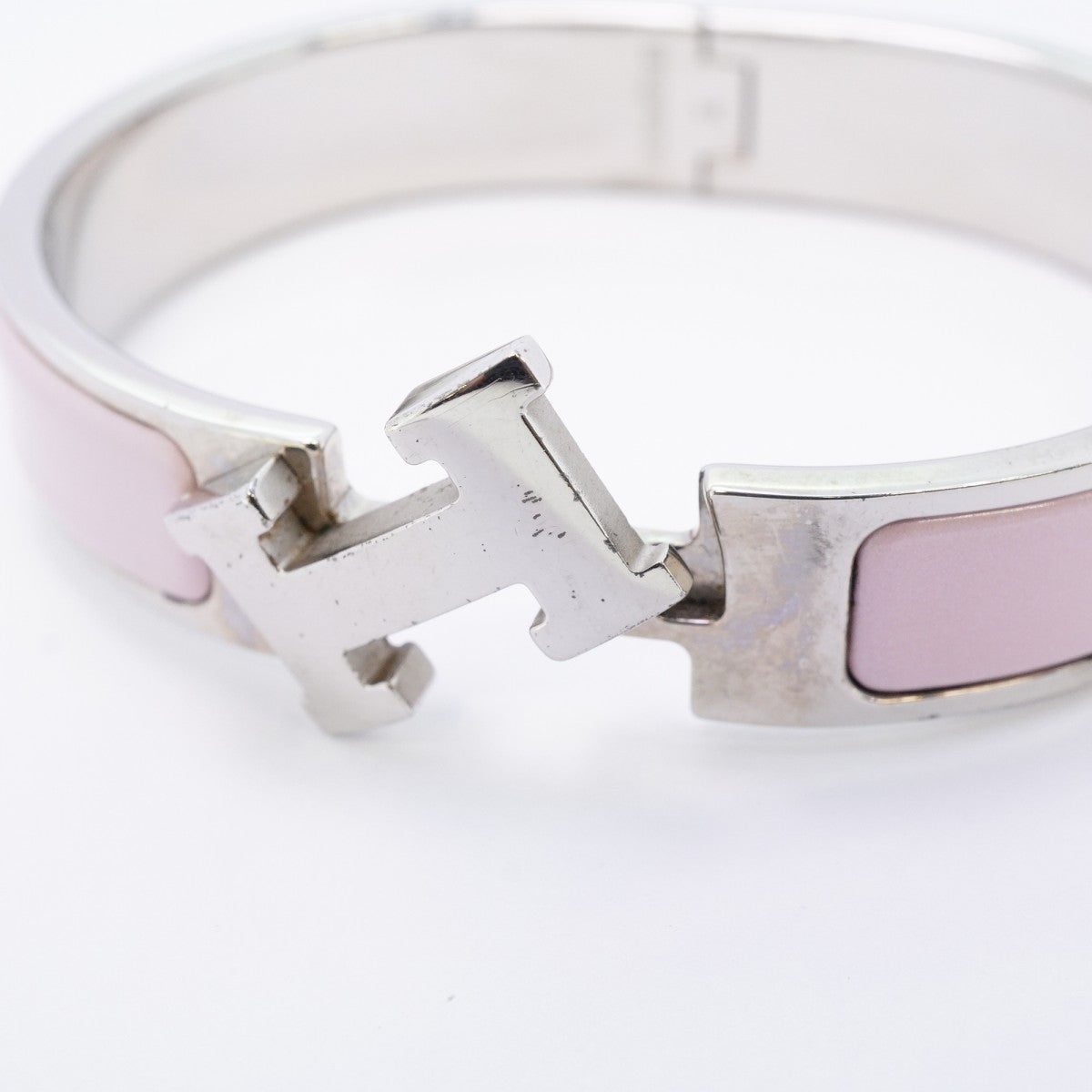 5job0567】エルメス バングル クリッククラックPM メタル シルバー