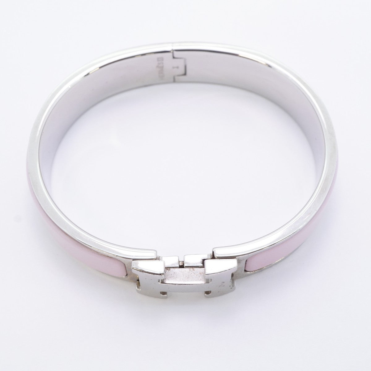 5job0567】エルメス バングル クリッククラックPM メタル シルバー