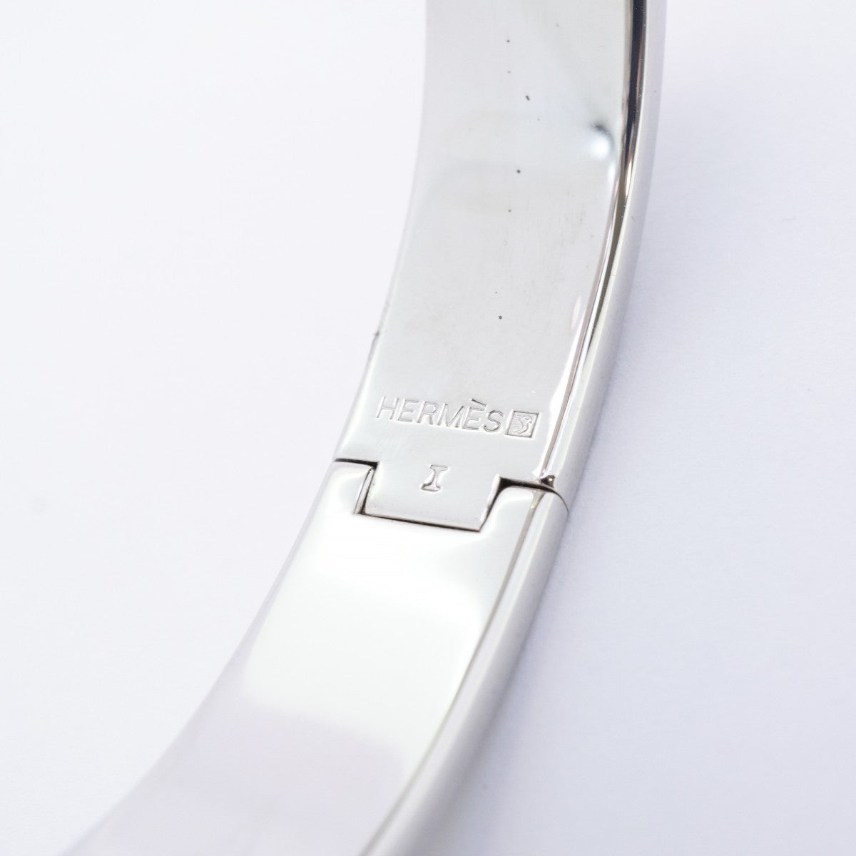 5job0567】エルメス バングル クリッククラックPM メタル シルバー