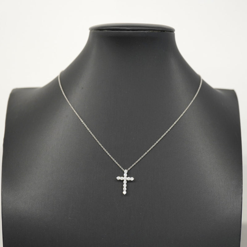 5job0621】ティファニー ネックレス スモールクロス 11PD Pt950