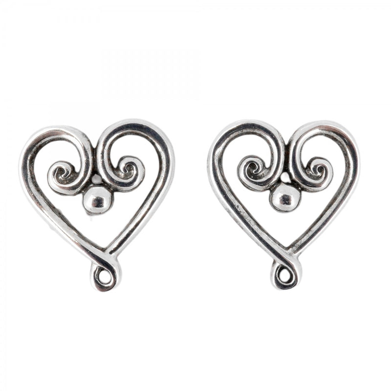 5job0672】ティファニー ピアス ヴェネチア/ゴルドーニハート シルバー