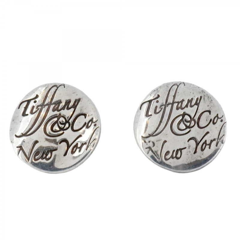 5job0692】ティファニー ピアス ノーツ 丸型 サークル シルバー925