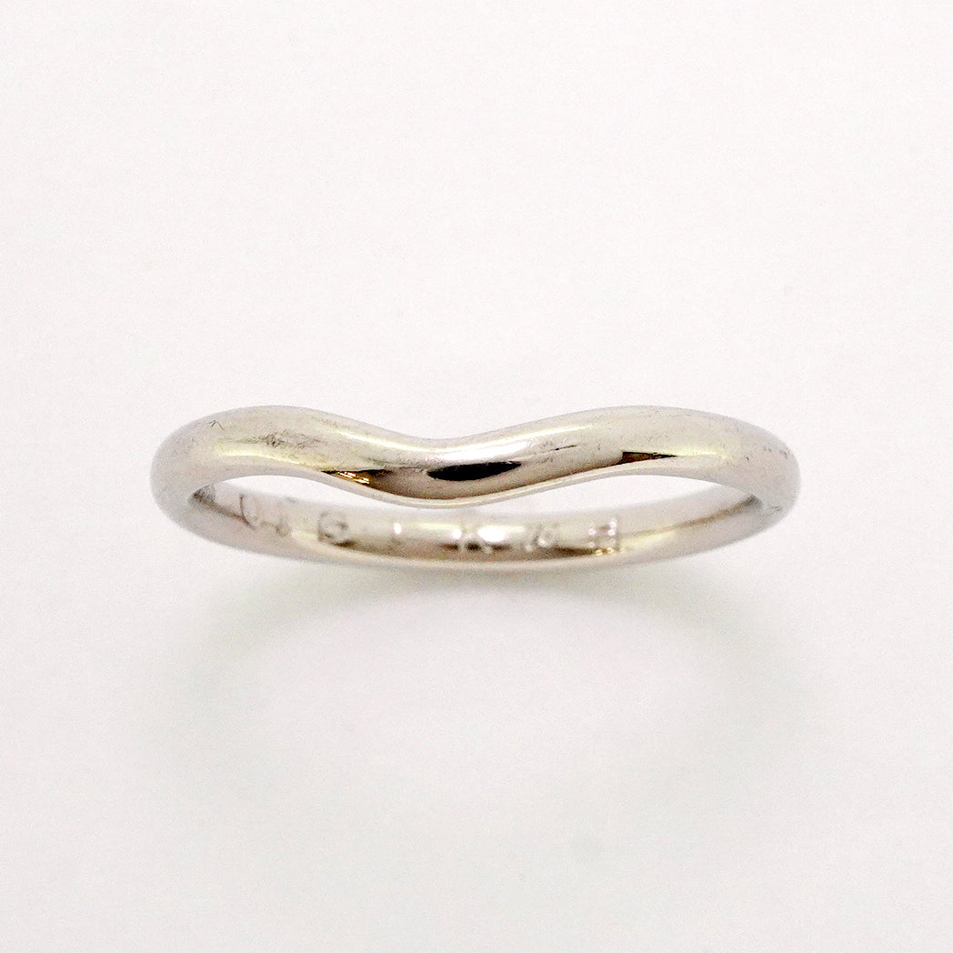 5job0696】ティファニー リング カーブドバンド Pt950 プラチナ 16.5号