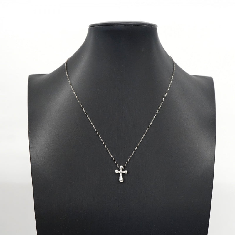ティファニー　クロス　シルバー　ネックレス　美品 5job0702】ティファニー ネックレス スモールクロス シルバー925【中古