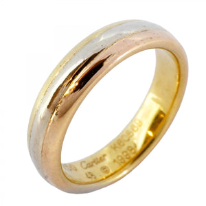 【5job0707】カルティエ リング トリニティ ヴァンドーム K18YG イエローゴールド K18WG ホワイトゴールド K18PG ピンクゴールド ＃48【中古】レディース