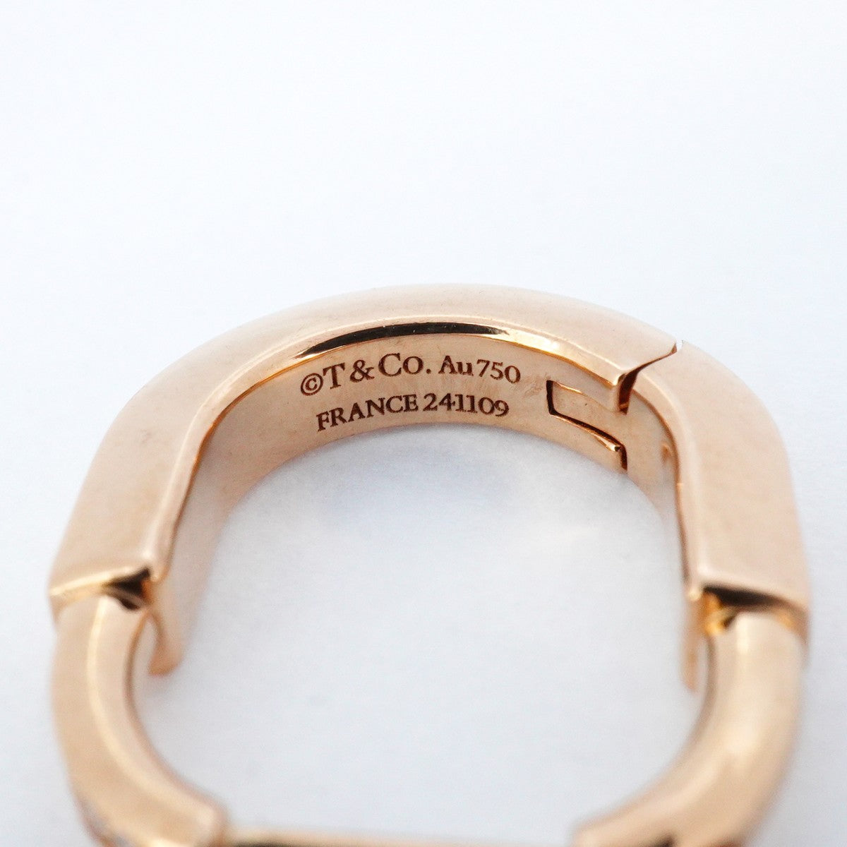 5job0708】ティファニー ピアス ロック K18PG ピンクゴールド