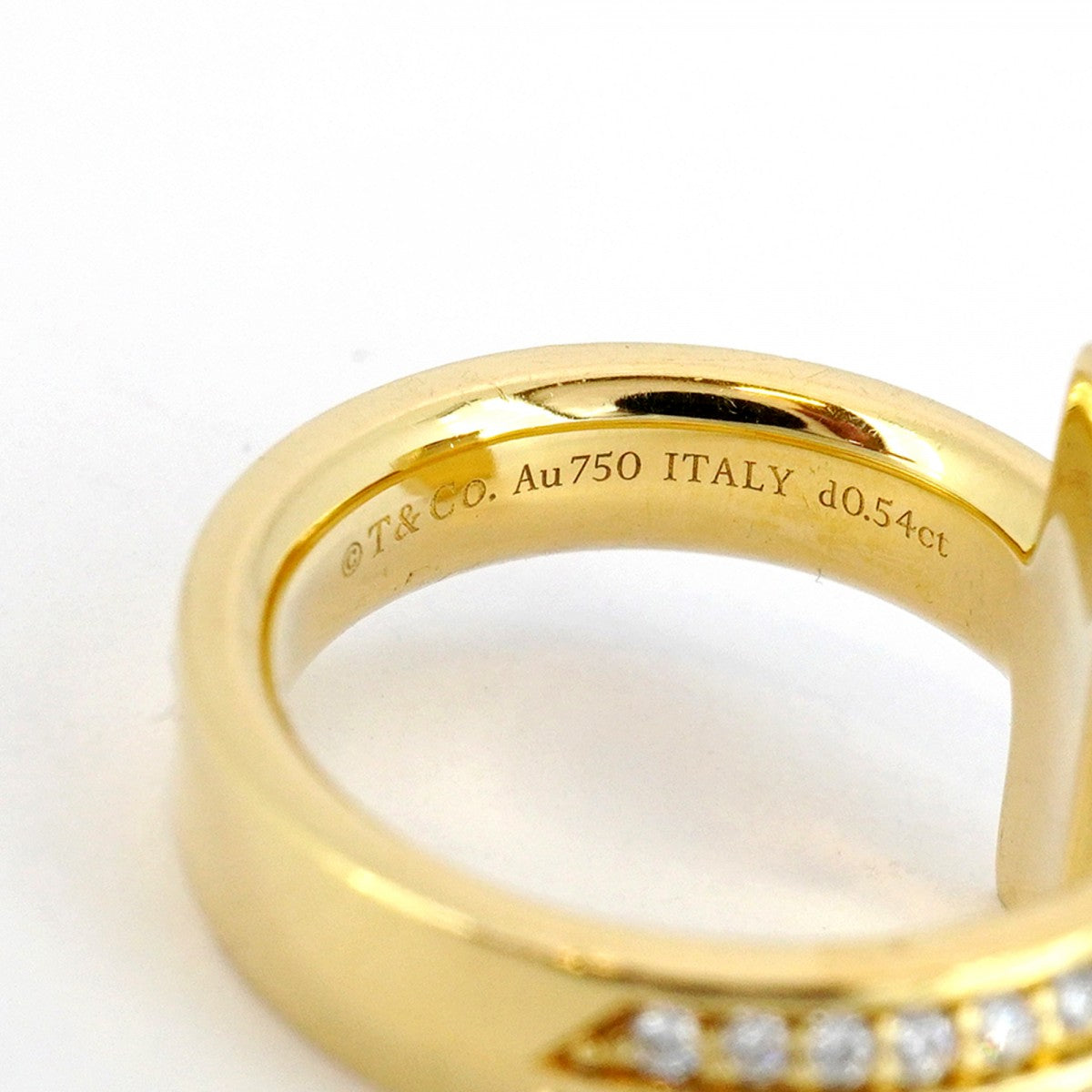5job0762】ティファニー リング Tワン K18YG イエローゴールド