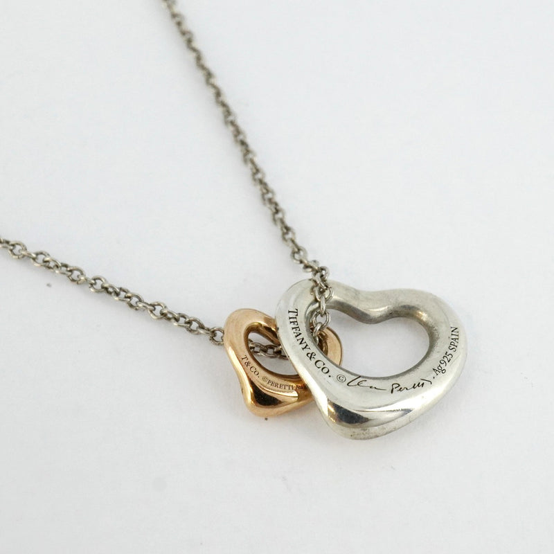 5job0775】ティファニー ネックレス ダブルオープンハート K18PG