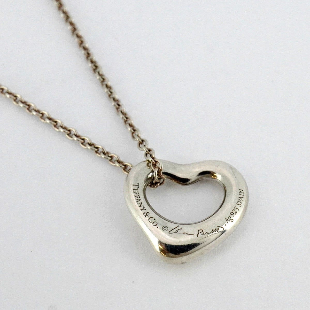 5job0788】ティファニー ネックレス オープンハート シルバー925【中古