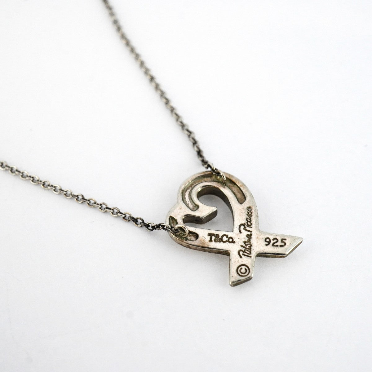 5jpb0004】ティファニー ネックレス ラビングハート シルバー925【中古