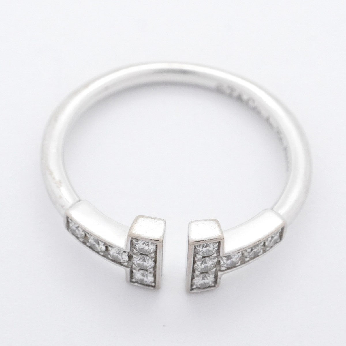 5jpb0029】ティファニー リング Tワイヤー K18WG ホワイトゴールド