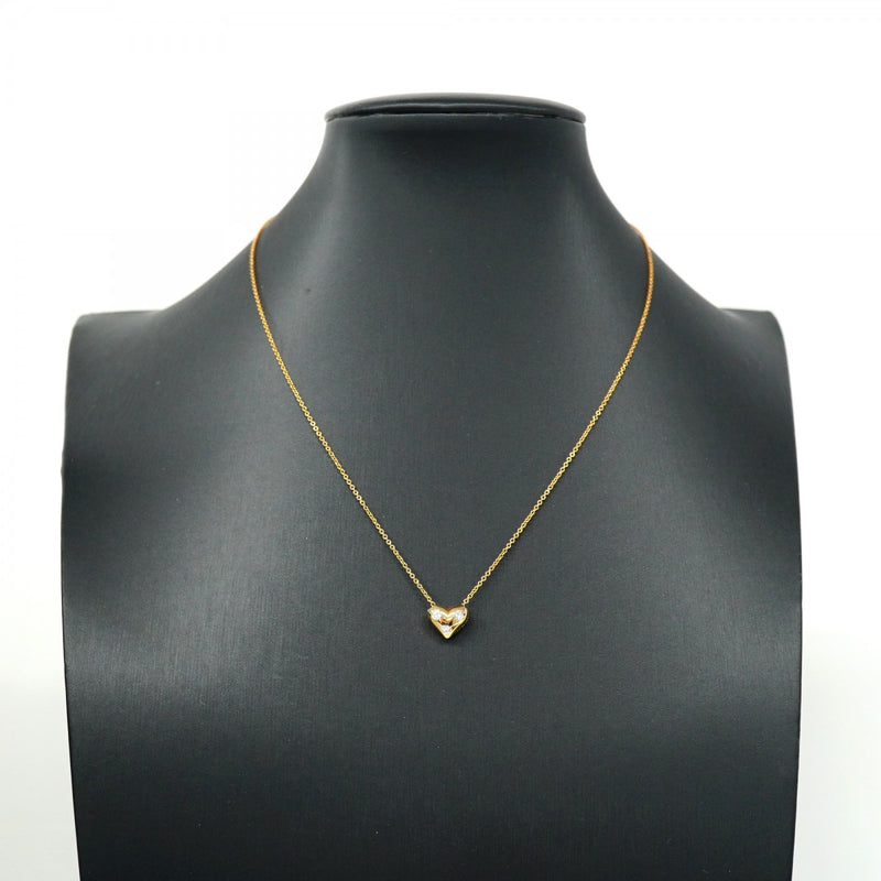 公相君様◇ティファニー◇ シルバー × ゴールド / タイバー 5jpb0074】ティファニー ネックレス ドッツ ハート 3PD K18YG イエロー