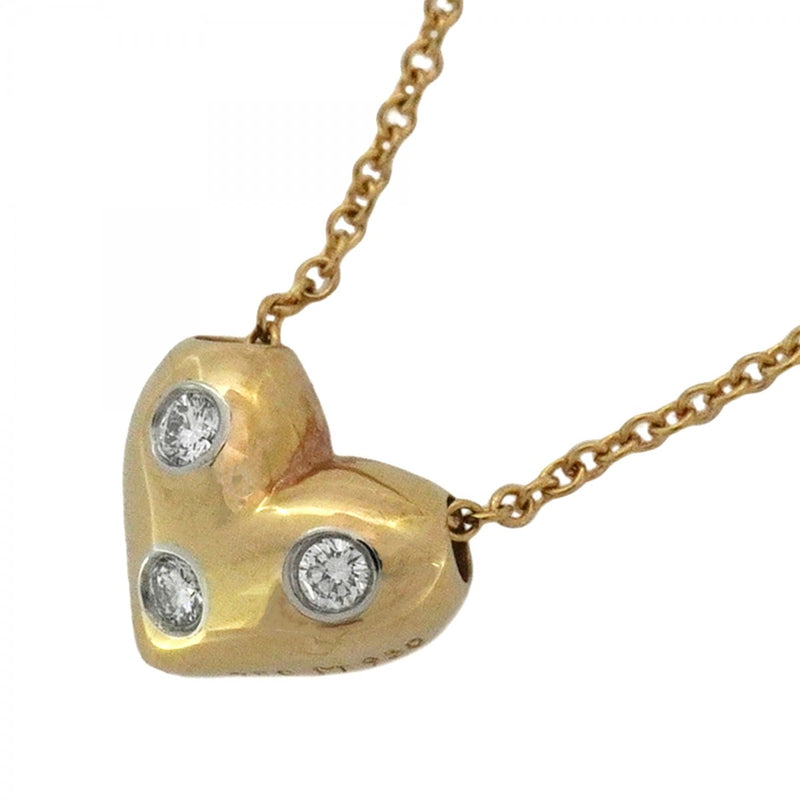 5jpb0074】ティファニー ネックレス ドッツ ハート 3PD K18YG イエロー