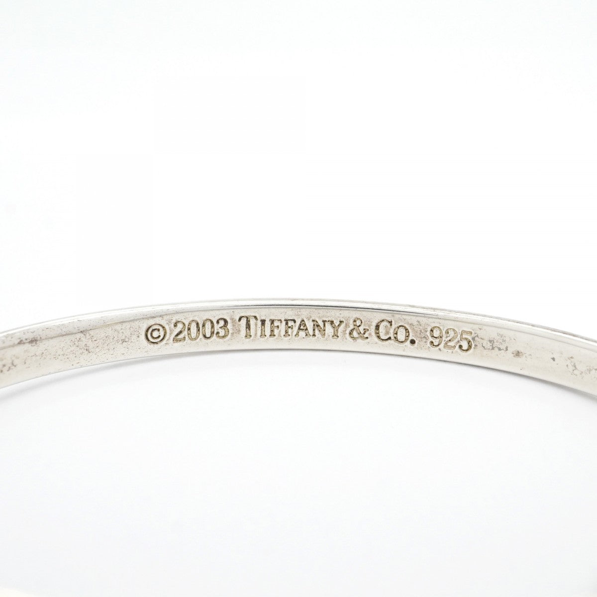 5jpb0146】ティファニー バングル オープンスクエア シルバー925【中古