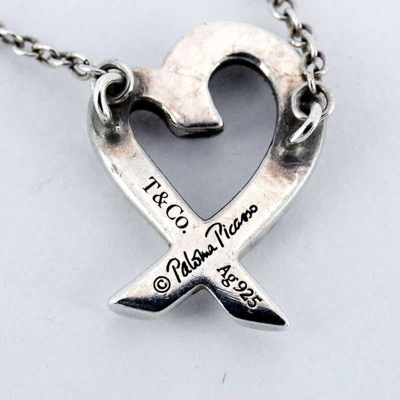 5jpb0196】ティファニー ネックレス ラビングハート シルバー925【中古 5jpb0196】ティファニー ネックレス ラビングハート シルバー925【中古