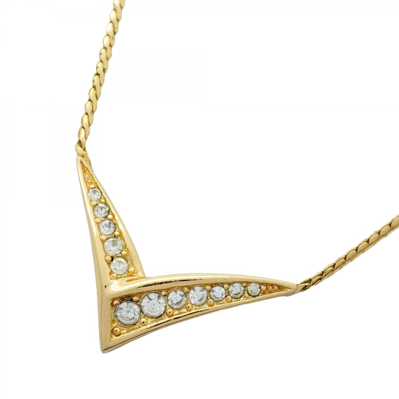 5jpb0226】クリスチャンディオール ネックレス GPメッキ ライン