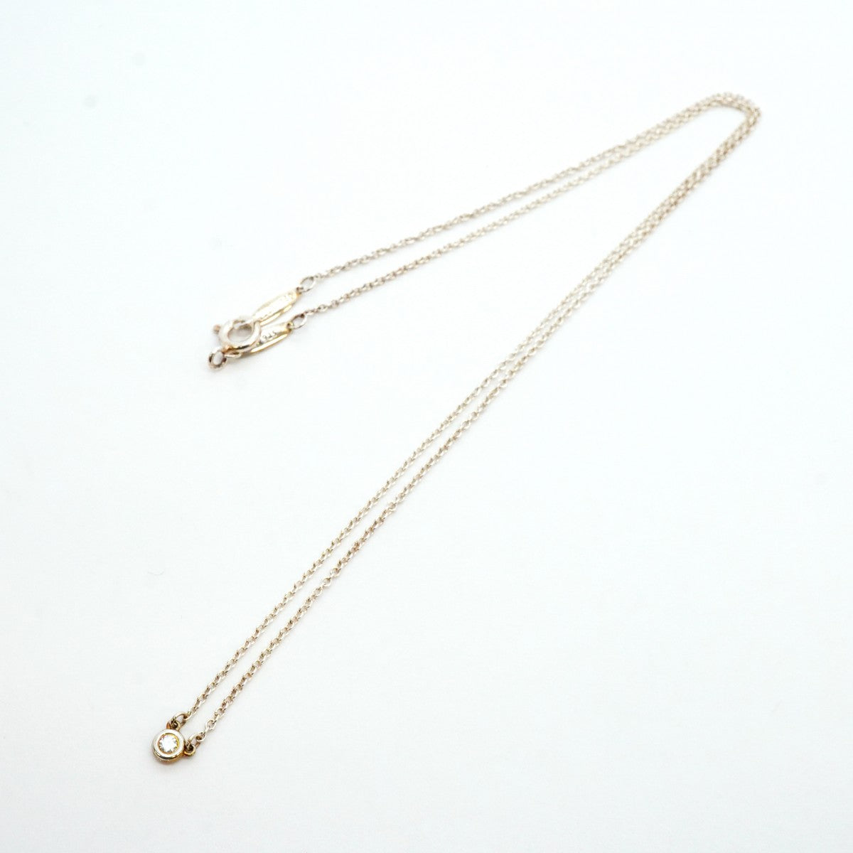 【TIFFANY】バイザヤード ネックレス ダイヤモンド 925 シルバー 5jpb0266】ティファニー ネックレス バイザヤード 1PD シルバー925