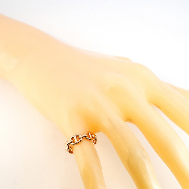 5jpb0278】エルメス リング アンシェネ シェーヌダンクル K18PG ピンク