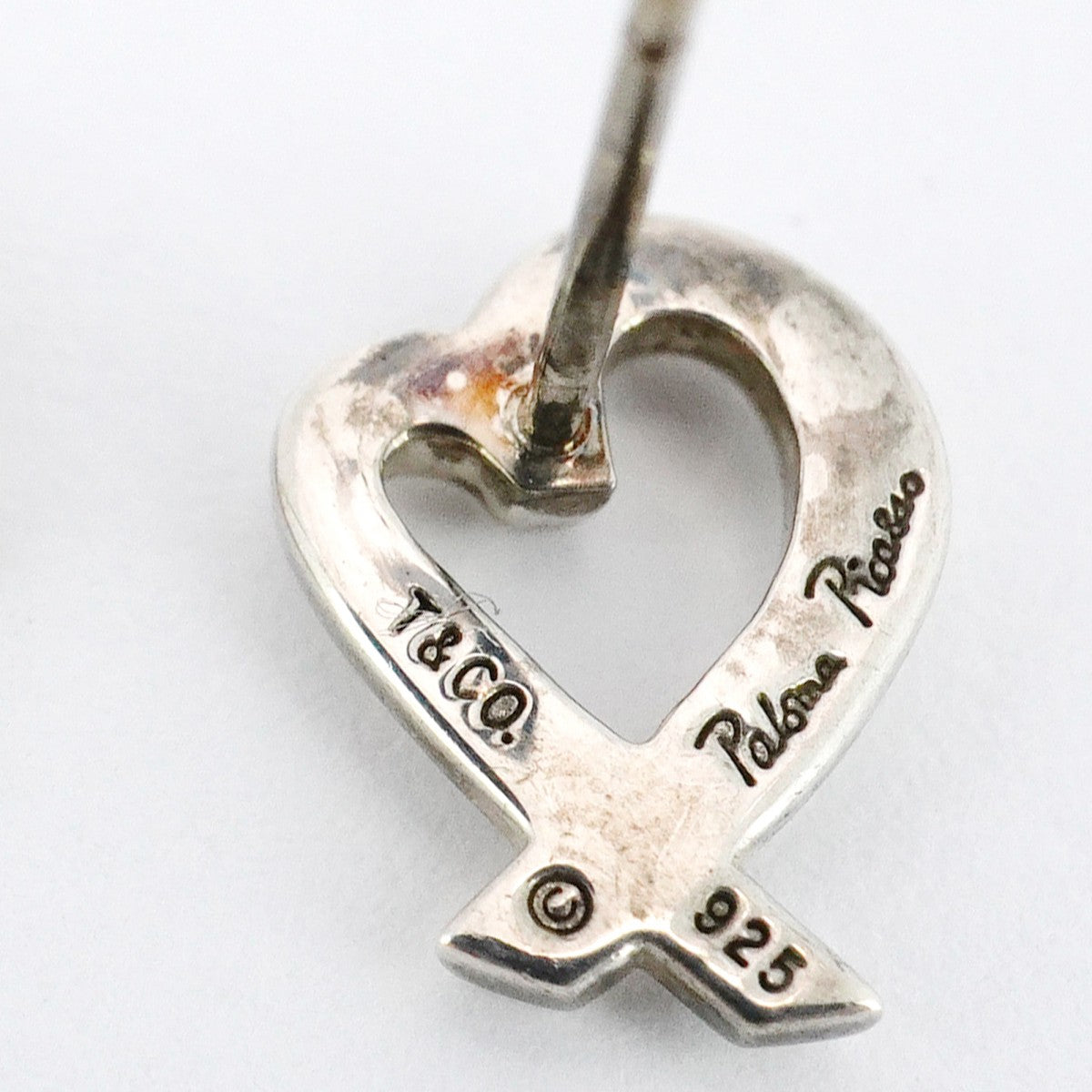 5jpb0292】ティファニー ピアス ラビングハート シルバー925【中古