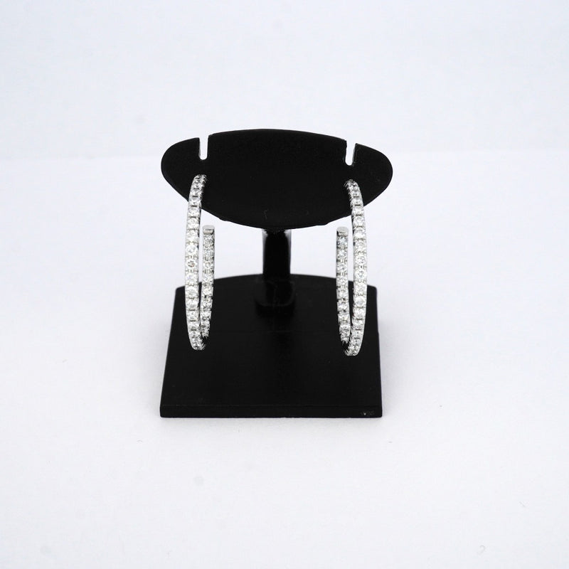 5jpb0299】ティファニー ピアス メトロ/フープ K18WG ホワイトゴールド