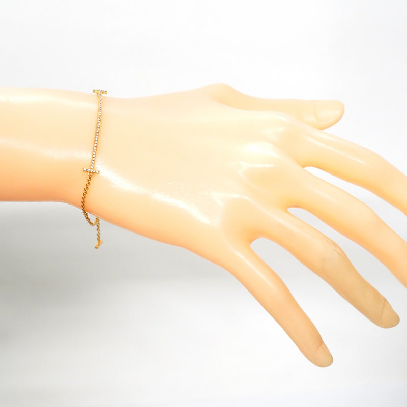 5jpb0302】ティファニー ブレスレット Tスマイル K18PG ピンクゴールド