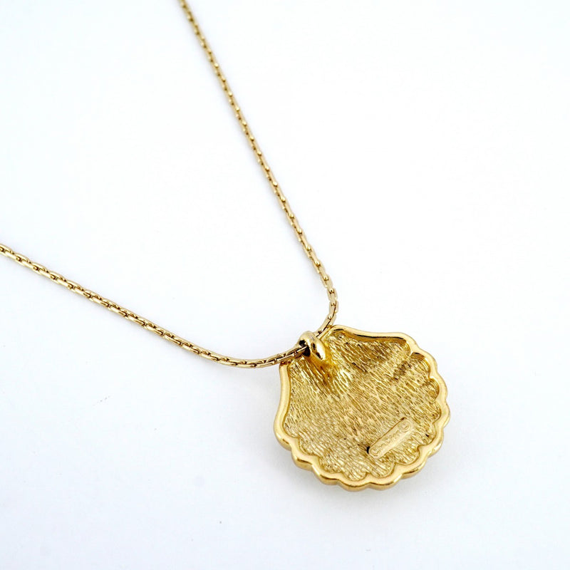 5jpb0303】クリスチャンディオール ネックレス シェルモチーフ GP