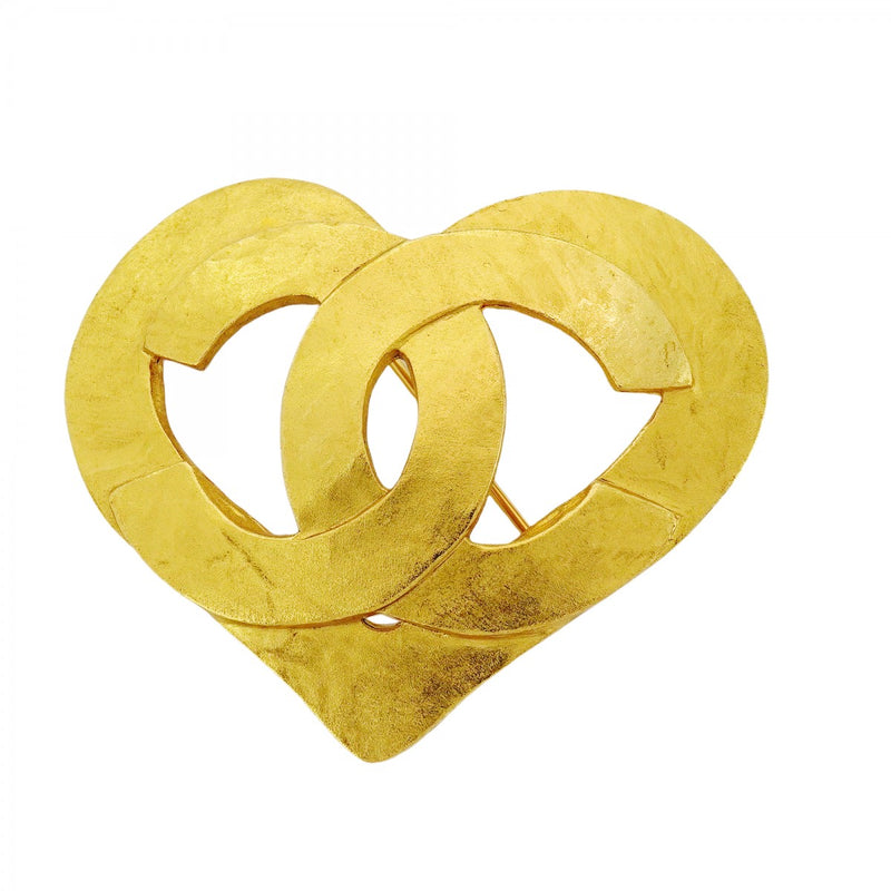 5jpb0310】シャネル ブローチ ヴィンテージ ココマーク ハートモチーフ