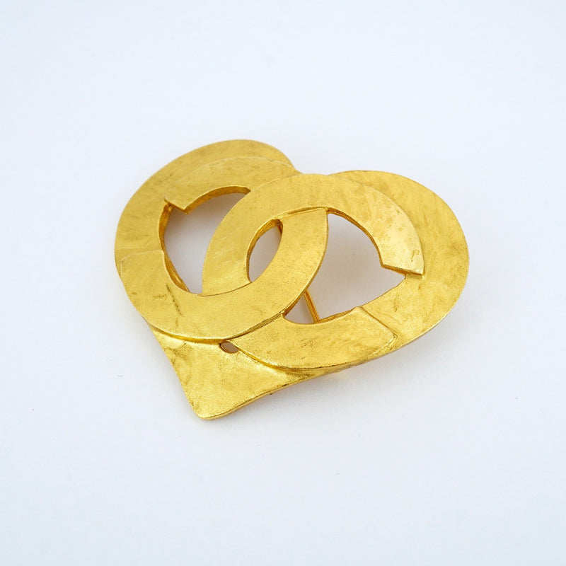 5jpb0310】シャネル ブローチ ヴィンテージ ココマーク ハートモチーフ