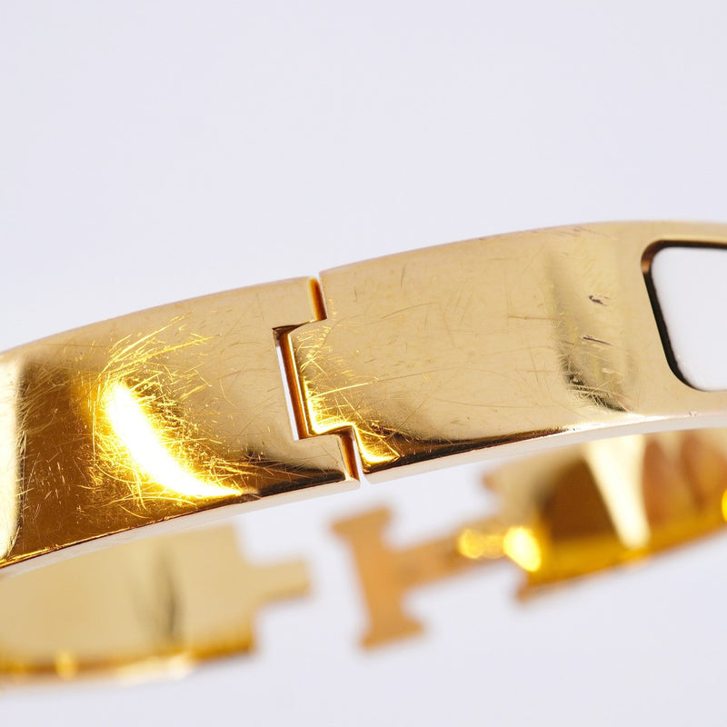 5jpb0326】エルメス バングル クリッククラックPM GPメッキ ゴールド