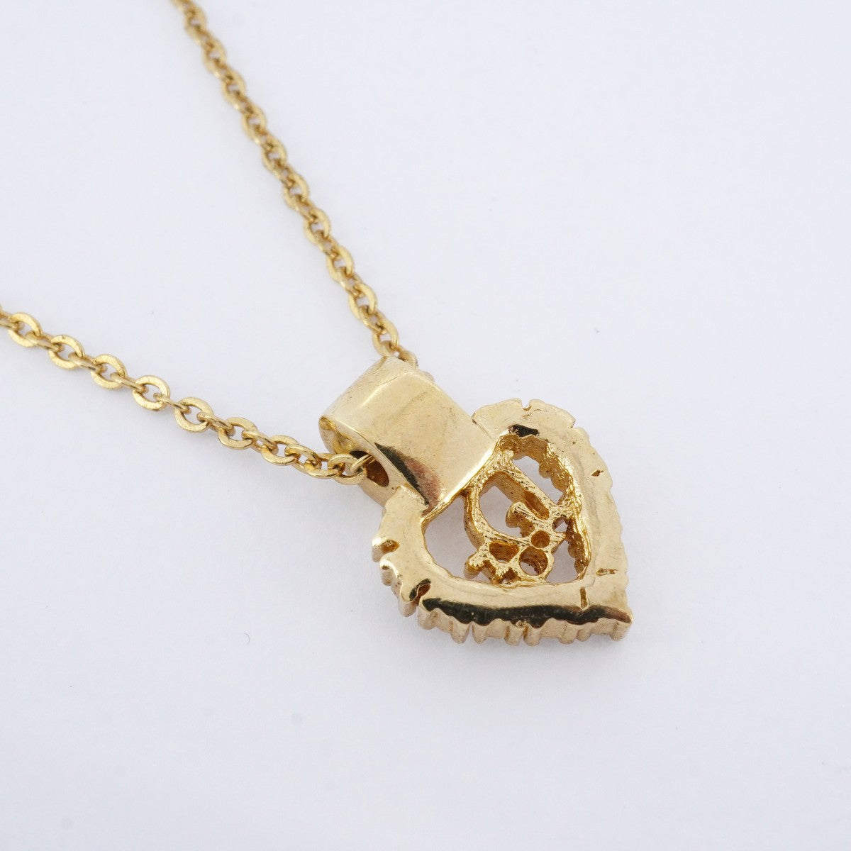 5jpb0331】クリスチャンディオール ネックレス ディオールロゴ ハート