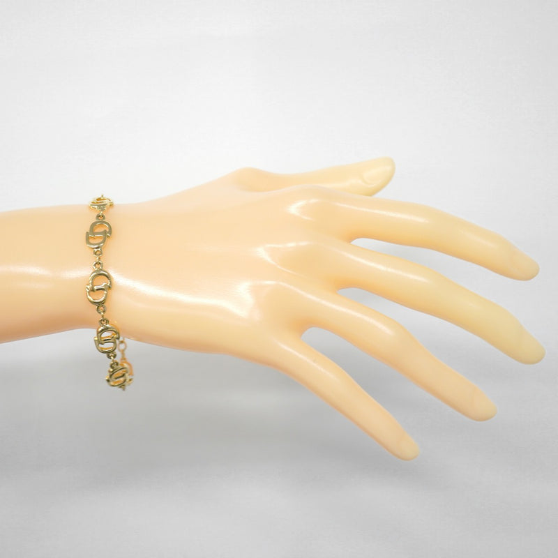 5jpb0334】クリスチャンディオール ブレスレット CDロゴ GPメッキ