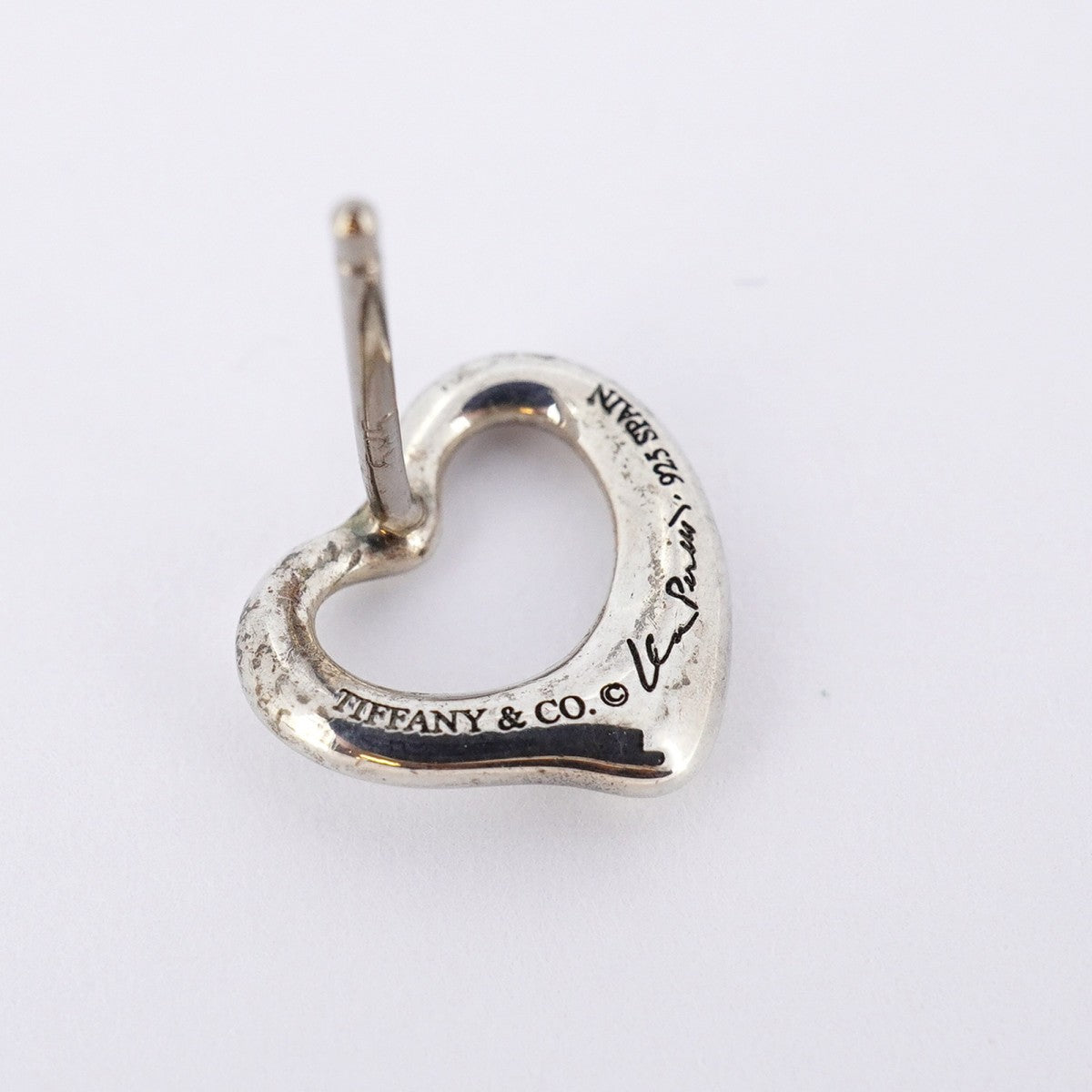 美品 ティファニー ピアス オープンハート シルバー 925 XS Tiffany & Co. - ティファニー オープンハート XS スモール ペレッティ