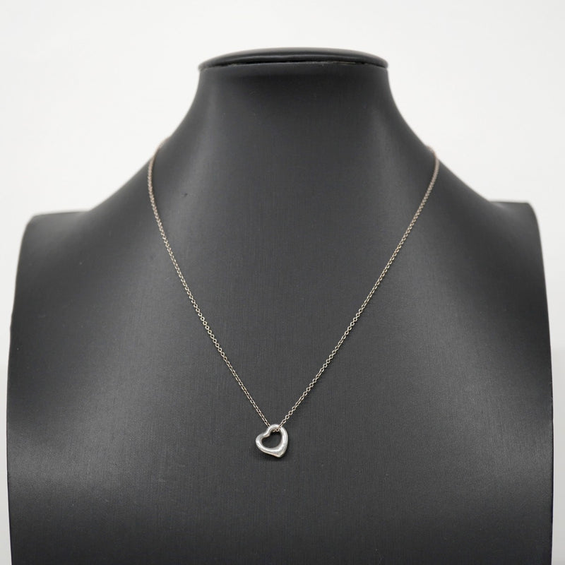 5jpb0354】ティファニー ネックレス オープンハート シルバー925【中古