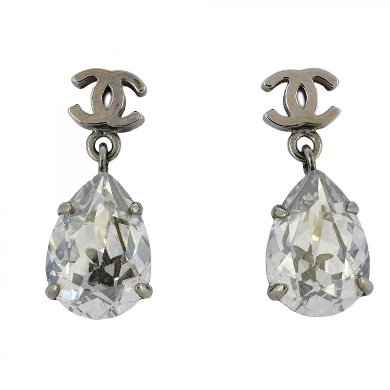 ☆SALE【5jpb0384】シャネル ピアス ココマーク メタル ラインストーン